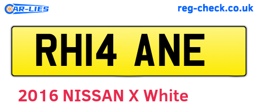 RH14ANE are the vehicle registration plates.