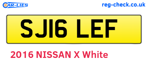 SJ16LEF are the vehicle registration plates.