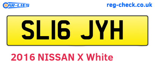SL16JYH are the vehicle registration plates.