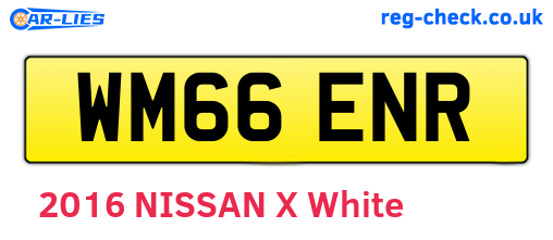 WM66ENR are the vehicle registration plates.