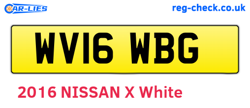 WV16WBG are the vehicle registration plates.