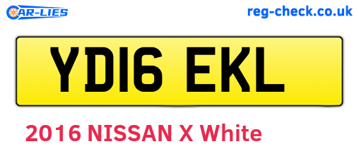 YD16EKL are the vehicle registration plates.