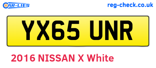 YX65UNR are the vehicle registration plates.