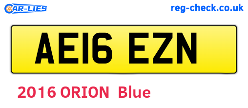 AE16EZN are the vehicle registration plates.