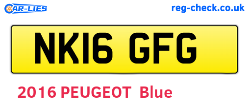 NK16GFG are the vehicle registration plates.