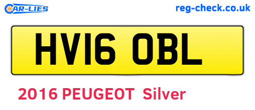 HV16OBL are the vehicle registration plates.