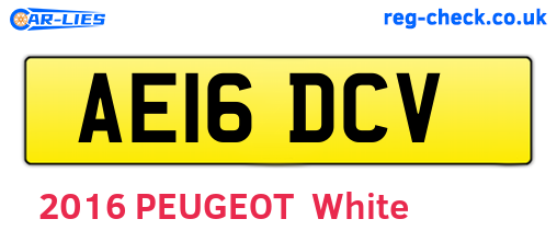AE16DCV are the vehicle registration plates.