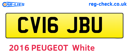 CV16JBU are the vehicle registration plates.