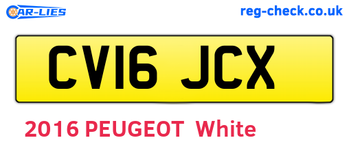 CV16JCX are the vehicle registration plates.