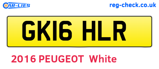 GK16HLR are the vehicle registration plates.
