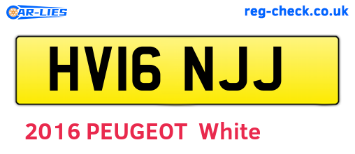 HV16NJJ are the vehicle registration plates.
