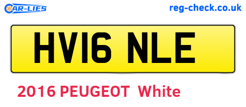HV16NLE are the vehicle registration plates.
