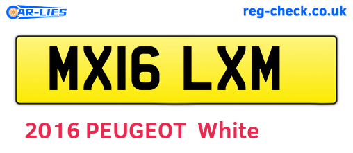 MX16LXM are the vehicle registration plates.