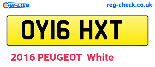 OY16HXT are the vehicle registration plates.
