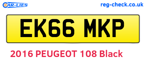 EK66MKP are the vehicle registration plates.