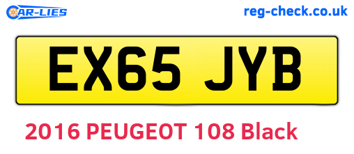 EX65JYB are the vehicle registration plates.