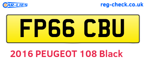 FP66CBU are the vehicle registration plates.