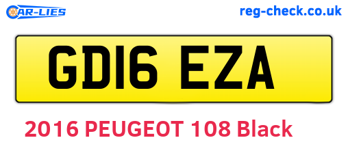 GD16EZA are the vehicle registration plates.
