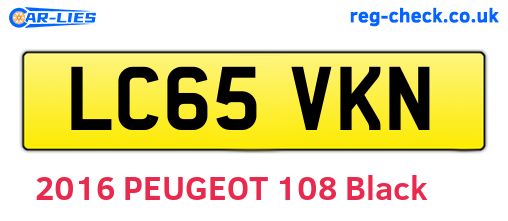 LC65VKN are the vehicle registration plates.