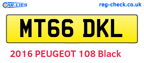 MT66DKL are the vehicle registration plates.