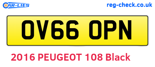OV66OPN are the vehicle registration plates.