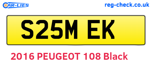 S25MEK are the vehicle registration plates.