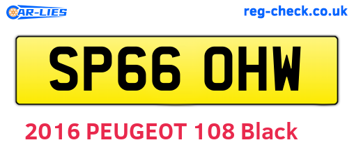 SP66OHW are the vehicle registration plates.