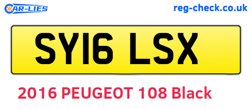 SY16LSX are the vehicle registration plates.