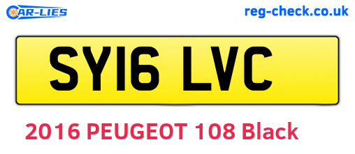 SY16LVC are the vehicle registration plates.