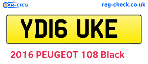 YD16UKE are the vehicle registration plates.