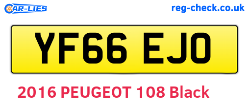 YF66EJO are the vehicle registration plates.