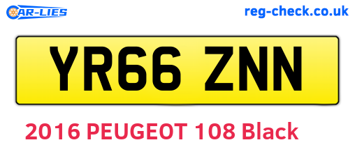 YR66ZNN are the vehicle registration plates.