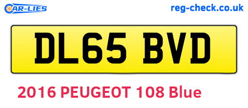 DL65BVD are the vehicle registration plates.