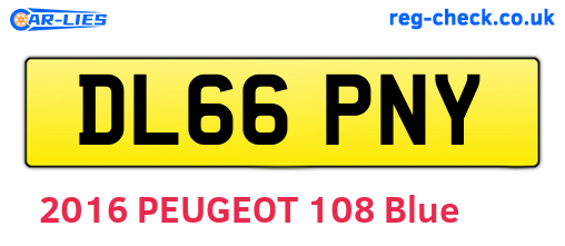 DL66PNY are the vehicle registration plates.