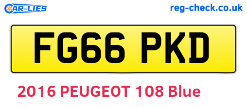 FG66PKD are the vehicle registration plates.