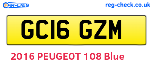 GC16GZM are the vehicle registration plates.