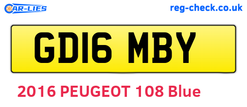 GD16MBY are the vehicle registration plates.