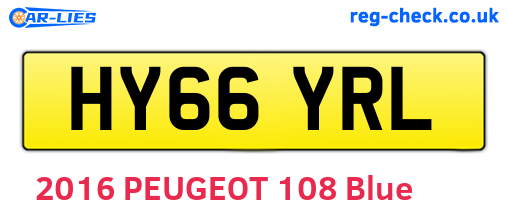 HY66YRL are the vehicle registration plates.