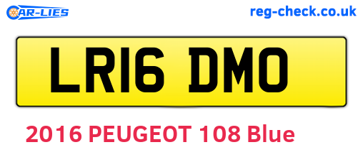 LR16DMO are the vehicle registration plates.