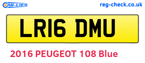 LR16DMU are the vehicle registration plates.