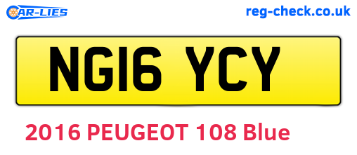 NG16YCY are the vehicle registration plates.