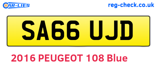 SA66UJD are the vehicle registration plates.
