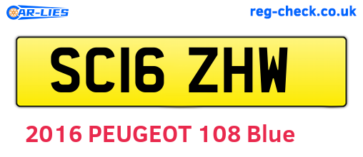 SC16ZHW are the vehicle registration plates.