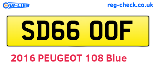 SD66OOF are the vehicle registration plates.