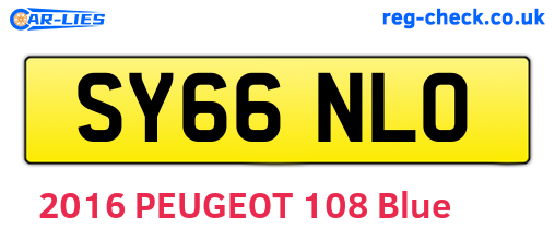 SY66NLO are the vehicle registration plates.