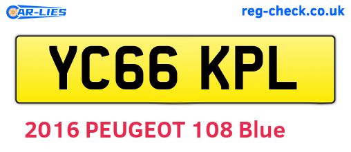 YC66KPL are the vehicle registration plates.
