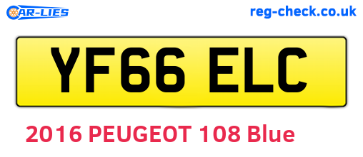 YF66ELC are the vehicle registration plates.