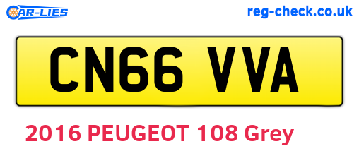CN66VVA are the vehicle registration plates.
