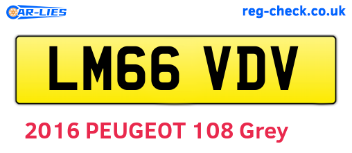 LM66VDV are the vehicle registration plates.
