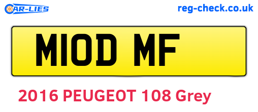 M10DMF are the vehicle registration plates.